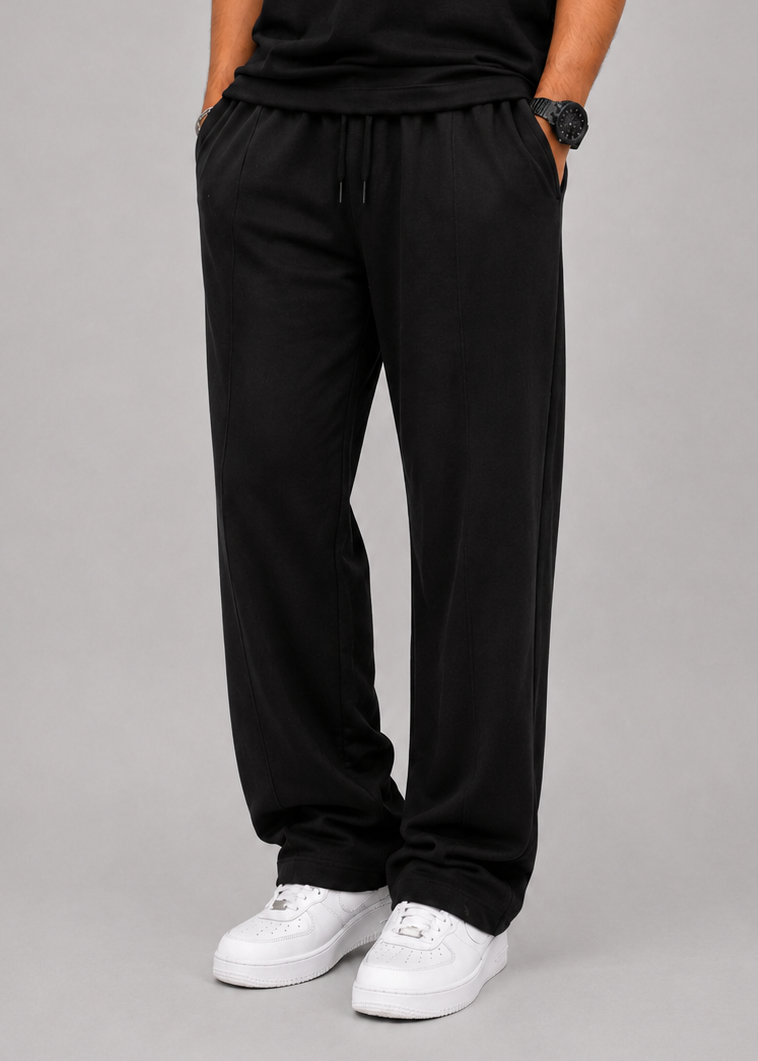 Legacy Essential Pleated Trouser – Black