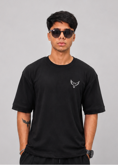 Legacy Essential Drop Shoulder Tee – Black