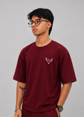 Legacy Essential Drop Shoulder Tee – Maroon