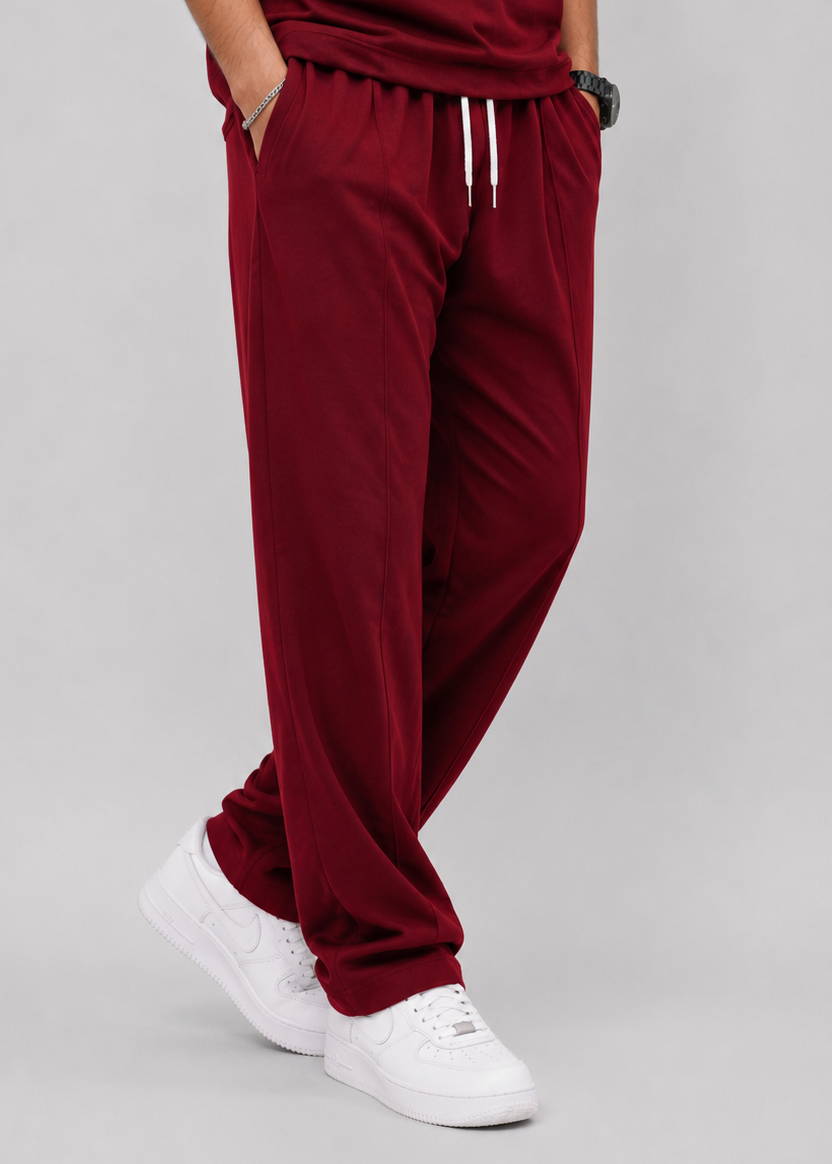 Legacy Essential Pleated Trouser – Maroon