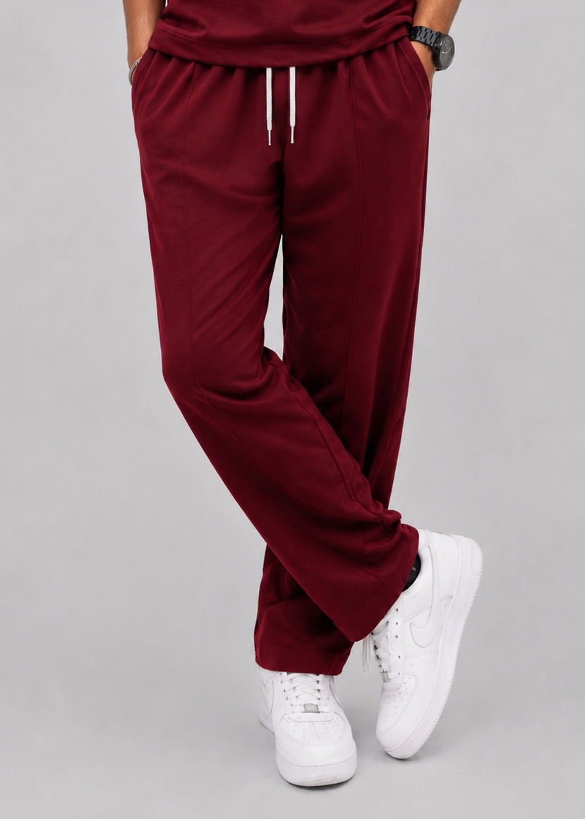 Legacy Essential Pleated Trouser – Maroon