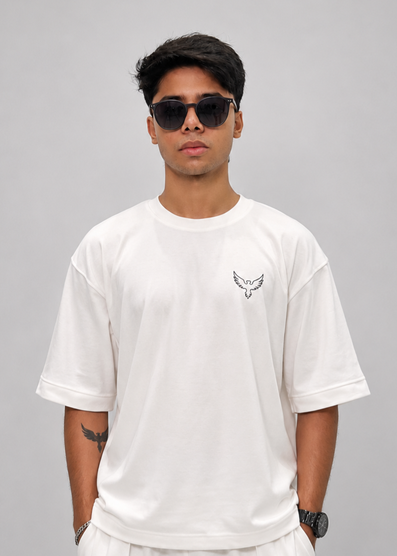 Legacy Essential Drop Shoulder Tee – White