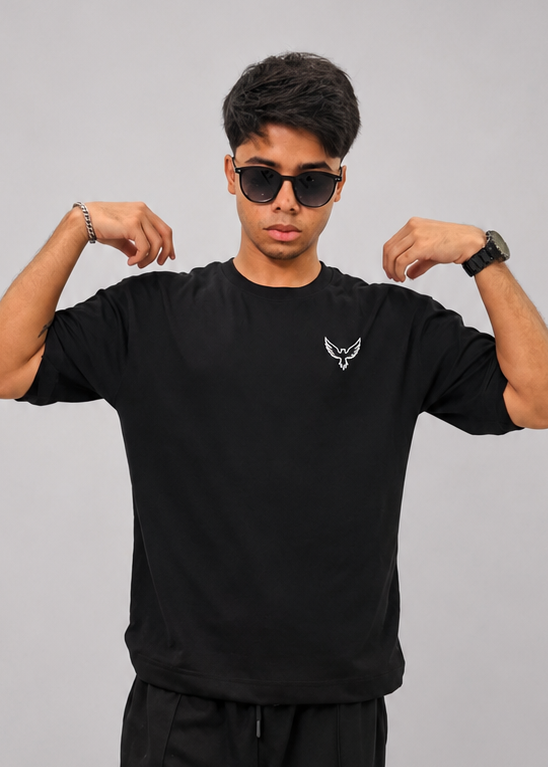 Legacy Essential Drop Shoulder Tee – Black