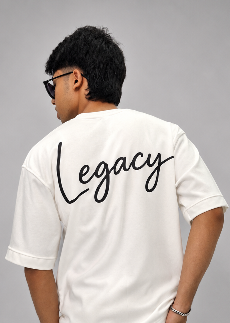 Legacy Essential Drop Shoulder Tee – White