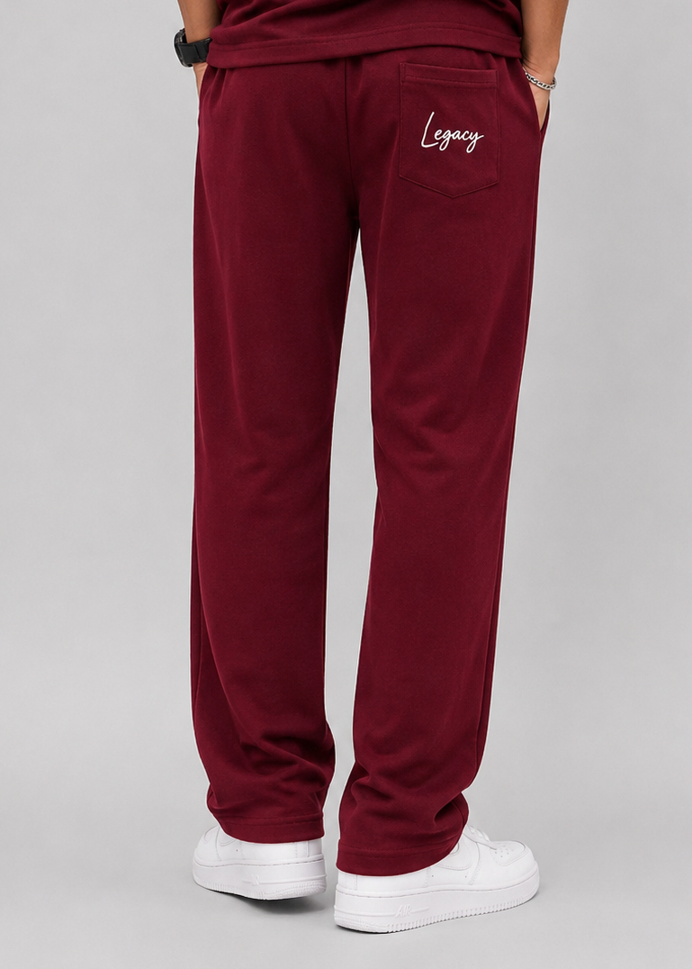 Legacy Essential Pleated Trouser – Maroon